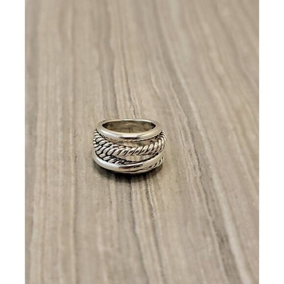 David Yurman Jewelry - David Yurman Sterling Silver Crossover Ring 14mm Size 6
